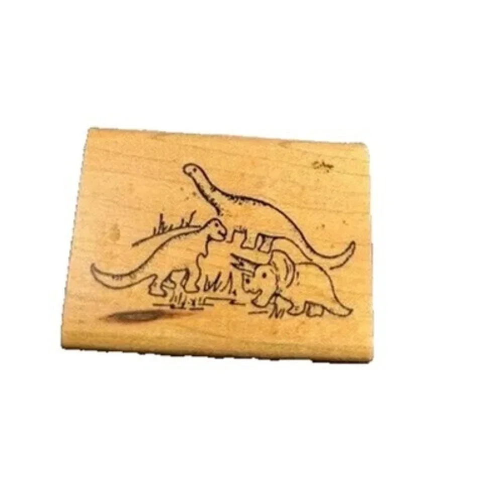 Embossing Arts 1989 Dinosaurs Jurassic Rubber Stamp Wood #B20